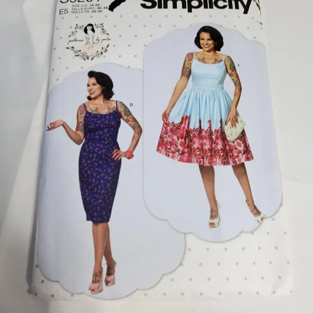 Simplicity S9291 Womens Sewing Pattern E5 Size 14-22 Misses Princess Seam Dress
